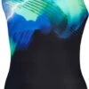 Speedo Placement Digital Leaderback One Piece Black/Chroma Blue/Fake Green/Aquasplash -Swimming Equipment Store speedo placement digital leaderback one piece black chroma blue fake green aquasplash original