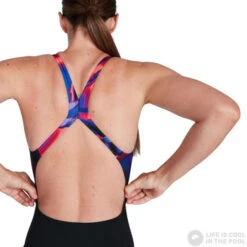 Speedo Placement Digital Powerback Black/Phoenix Red/Blue Flame/Ultraviolet -Swimming Equipment Store speedo placement digital powerback black phoenix red blue flame ultraviolet original 6