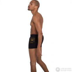 Speedo Pocket Aquashort Black/Mango -Swimming Equipment Store speedo pocket aquashort black mango original 2