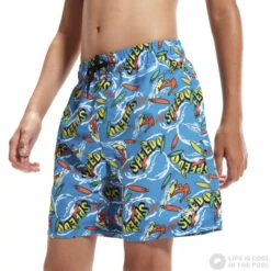 Speedo Printed 15 Watershort Boy Bolt/Bright Yellow/Salso/Lawn -Swimming Equipment Store speedo printed 15 watershort boy bolt bright yellow salso lawn original 4
