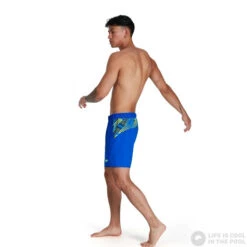 Speedo Sport Panel 16 Watershort Blue Flame/Bright Zest/Black -Swimming Equipment Store speedo sport panel 16 watershort blue flame bright zest black original 2