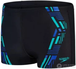 Speedo Tech Print Aquashort Black/Chroma Blue/Aquarium