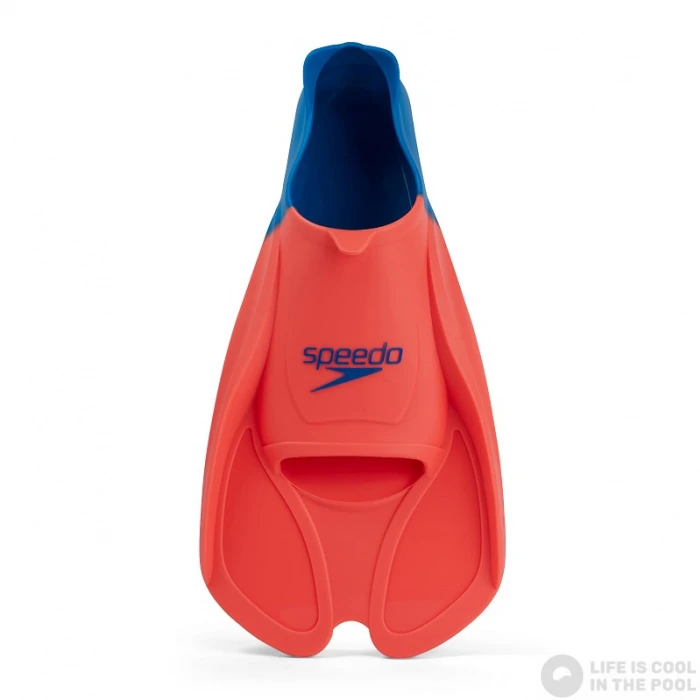 Speedo Training Fin Fluro Tangerine/Pool Blue/Blue Flame 4 Speedo Training Fin Fluro Tangerine/Pool Blue/Blue Flame - Image 2