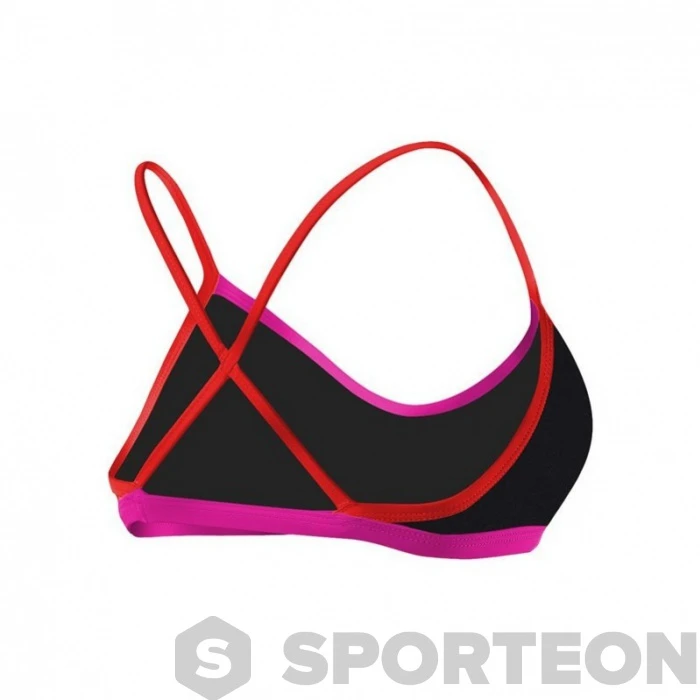 Tyr Solid Brites Crosscutfit Bikini Top Black/Pink/Red 4 Tyr Solid Brites Crosscutfit Bikini Top Black/Pink/Red - Image 2